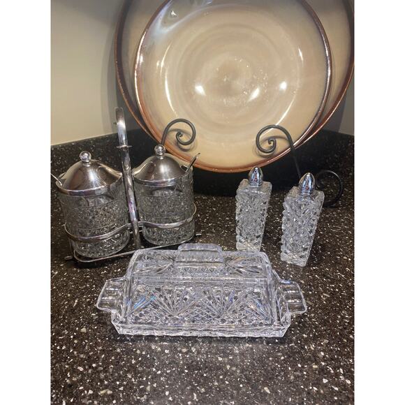 Vintage Crystal serving set - Picture 1 of 7